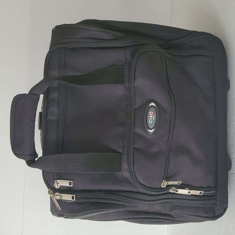Ciao Weekender Under the Seat Black 15" Weekender Travel Bag *small tiny flaw*
